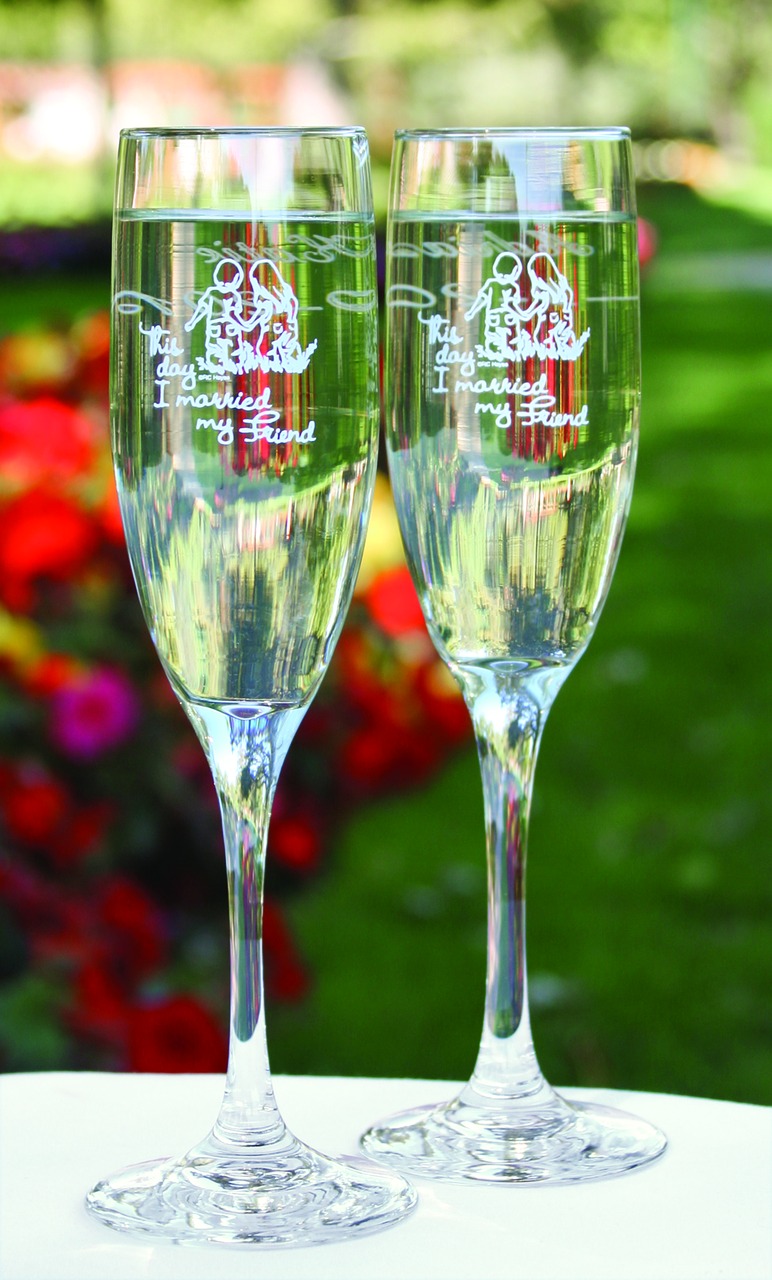 Friend Toasting Flutes