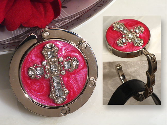 Stylish Handbag holder favor cross design