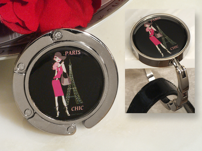Paris chic handbag holder favor