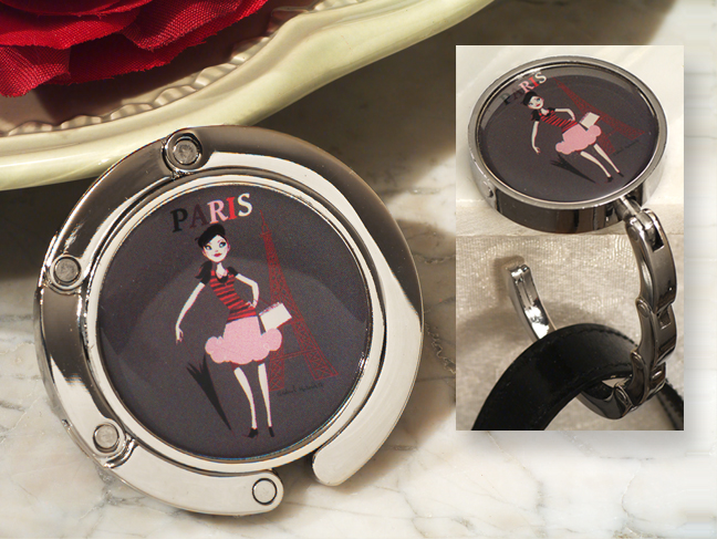 Chic Paris handbag holder favor