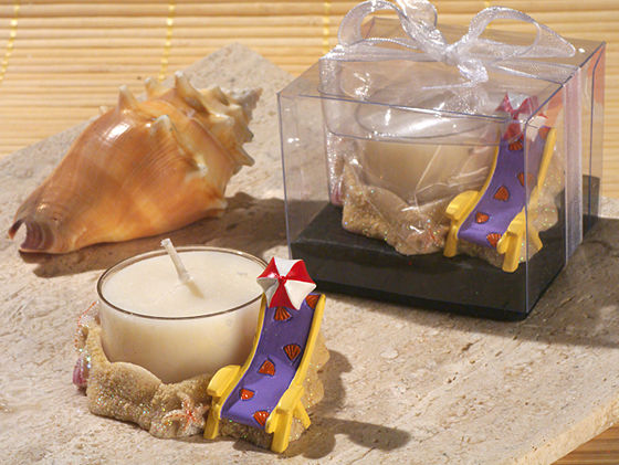 Stylish Beach Chair Design Resin Candle Holder
