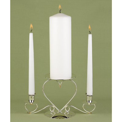 Basic White Unity Candle Set