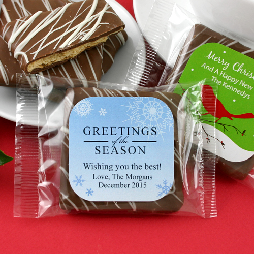 Personalized Holiday Chocolate Graham Cracker