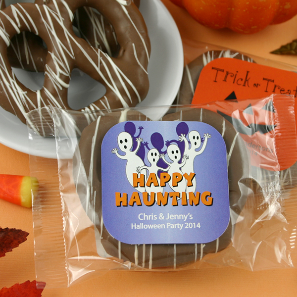 Personalized Halloween Gourmet Chocolate Pretzel