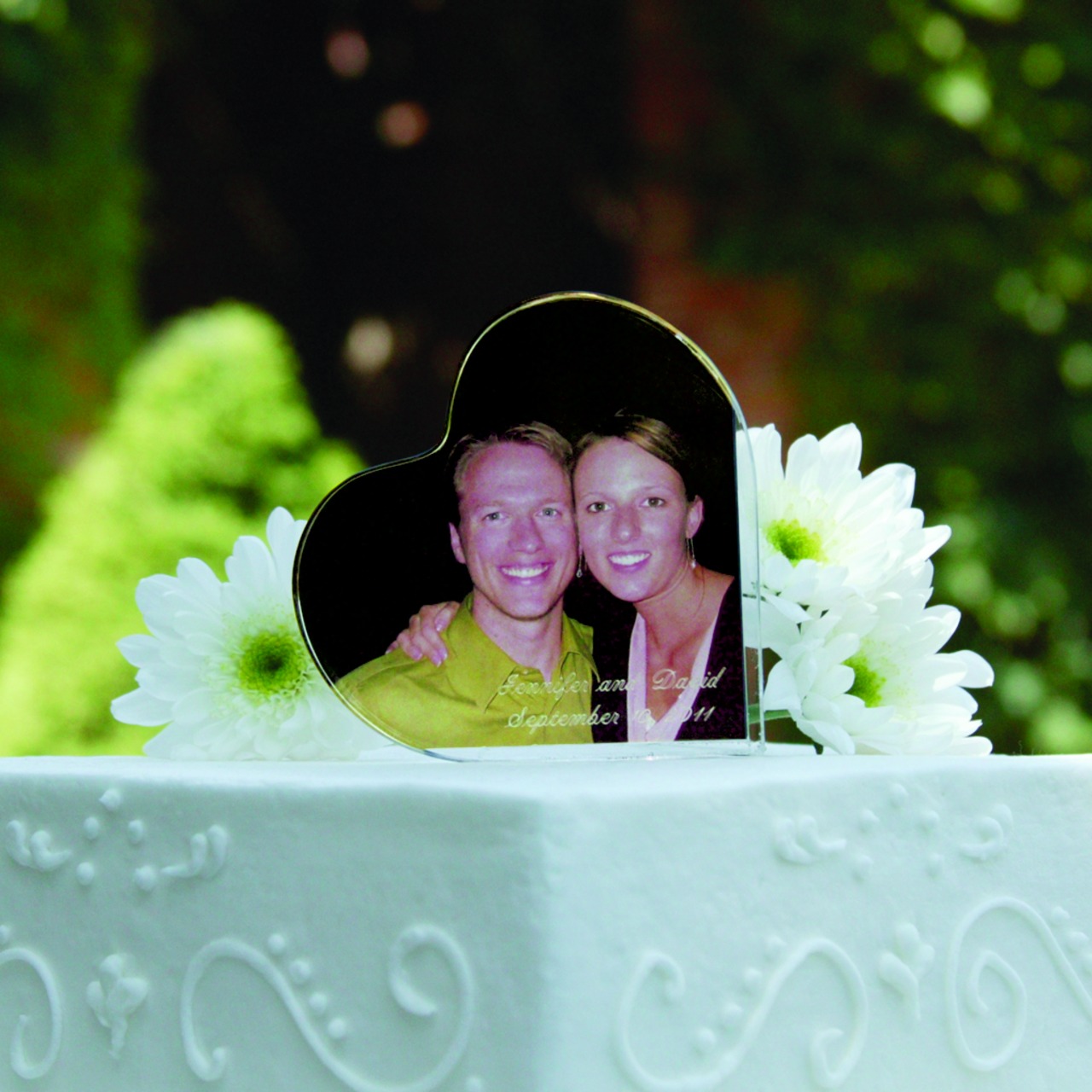 Photo Heart Cake Top
