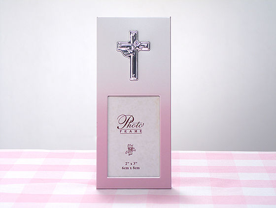 Pink Metal 2X3 Frame W/ Cross Design.