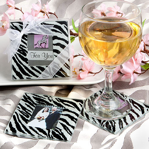 Zebra pattern  photo coaster sets