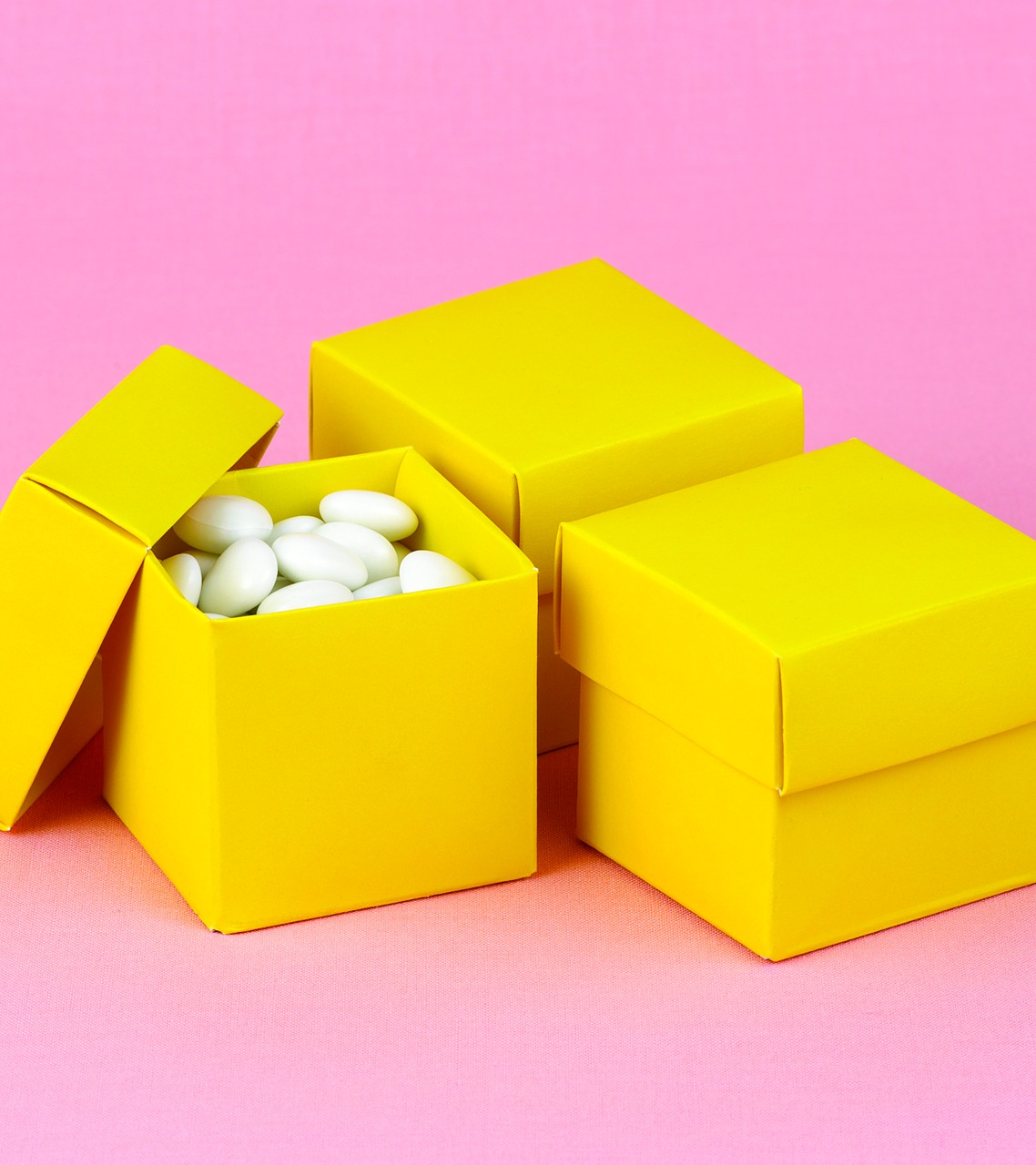 Yellow 2 piece Favor Boxes