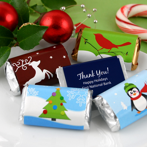 Personalized Holiday Chocolate Hershey�s Assorted Miniatures