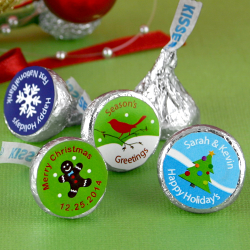 Personalized Holiday Hershey�s Chocolate Kisses
