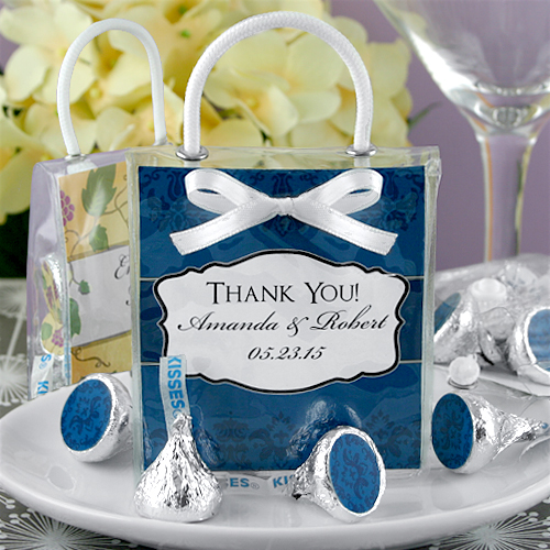 Personalized Hershey�s Chocolate Kisses Mini Gift Tote Favors