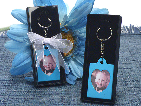 Unique Keychain Photo Frame Favors -Blue