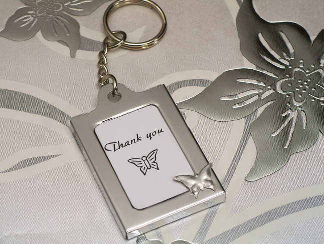 Memorable Moments Butterfly Design Keychain Photo Frame Favors