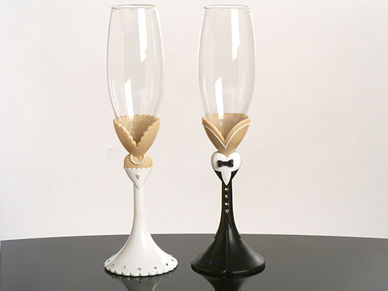 Black Tie Collection Toasting Glasses