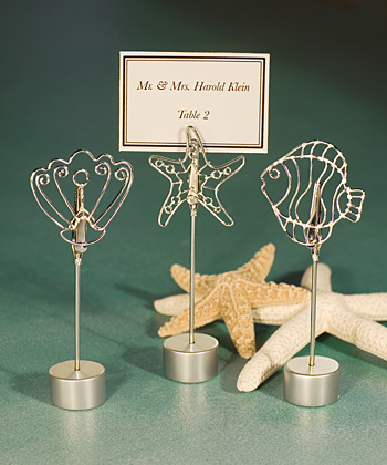 ocean themed place card holder favors