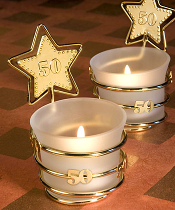gold star design 50th anniversary celebration favors