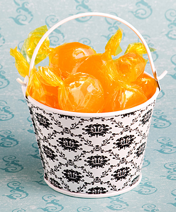 Cute metal damask design pails