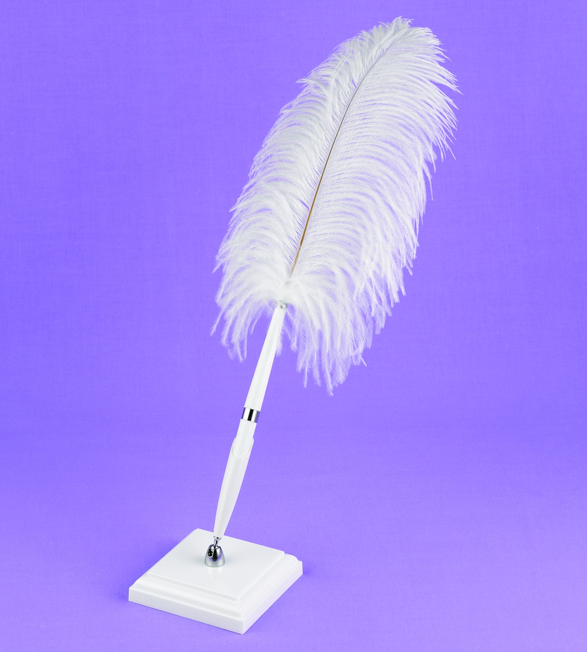 Classic White Plume Pen Set