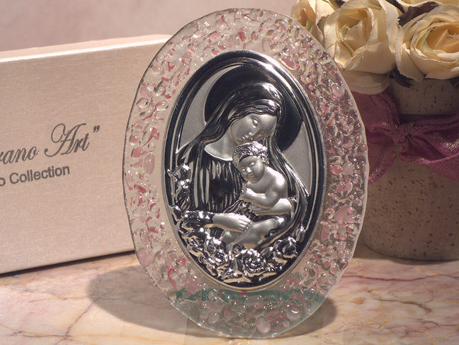 Murano Art Deco Collection Oval Glass Icon