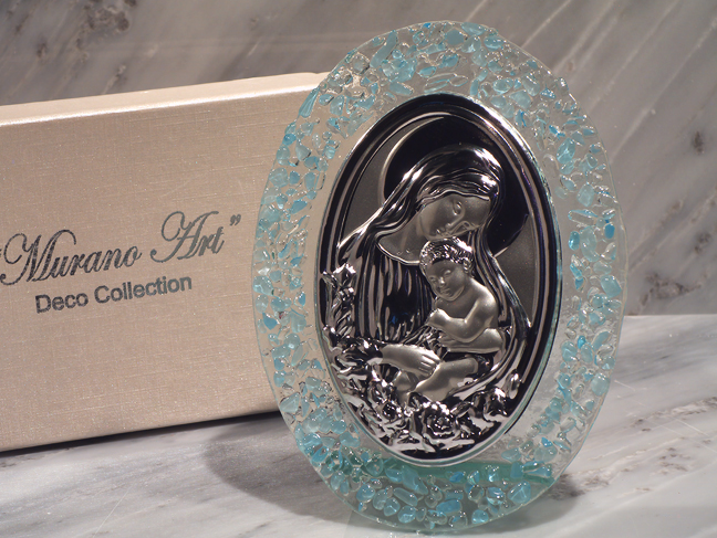 Murano Art Deco Collection Oval Glass Icon