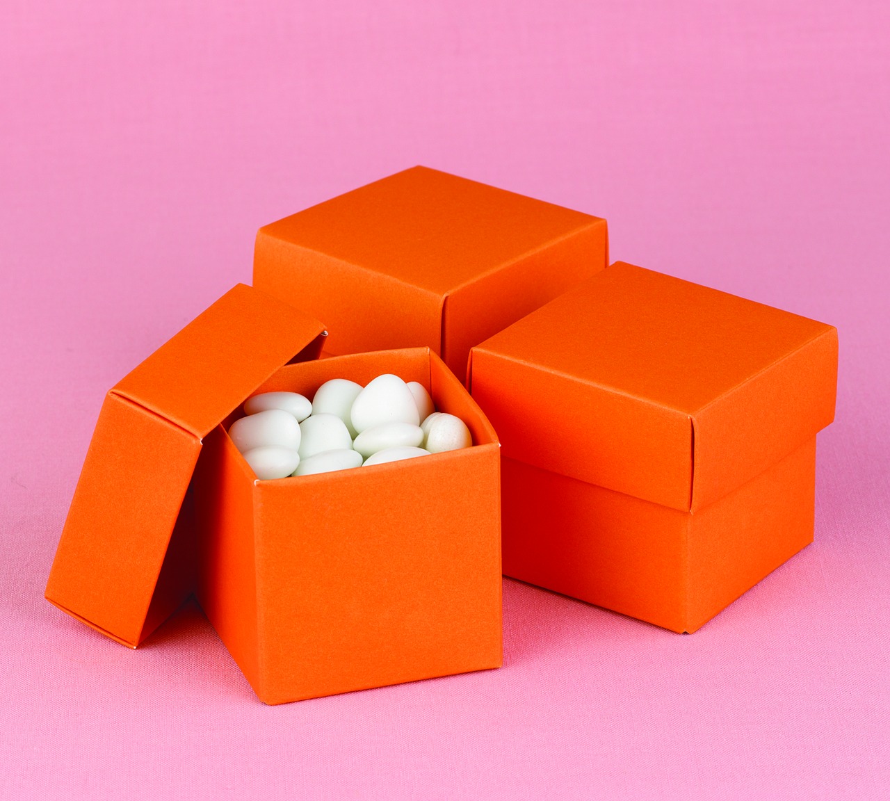 Orange 2 piece Favor Boxes