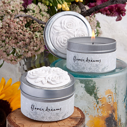 Rose Ancienne Collection Scented candle  tin favors