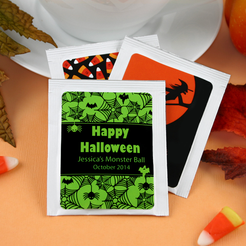 Personalized Halloween Tea Favors