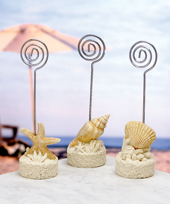 beach themed placecard holders