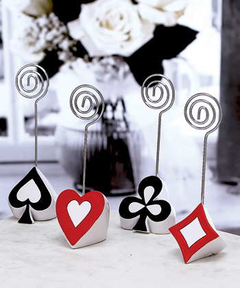 poker themed place card holders