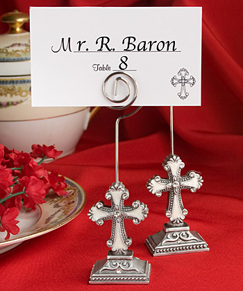 Elegant cross design place card/photo  holders