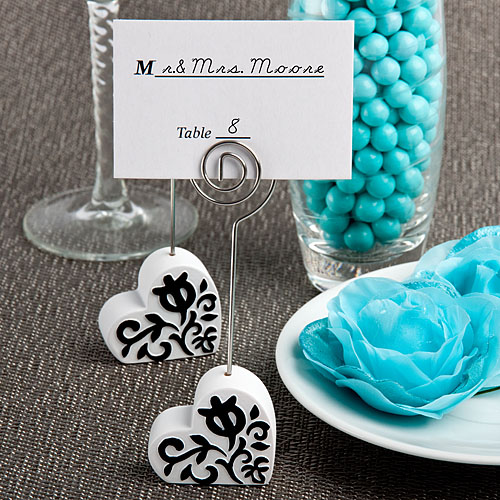 Heart design place card holders
