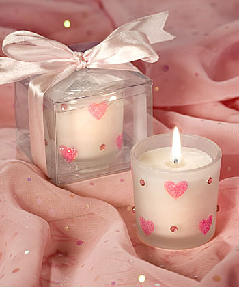 Pink Heart Candles