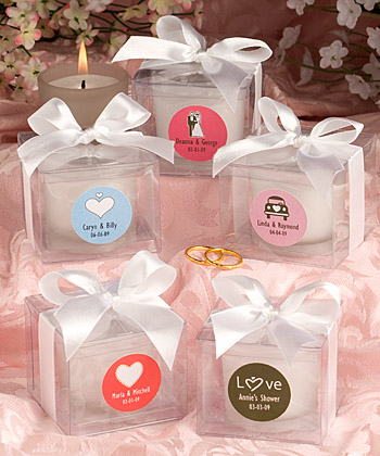 Personalized Expressions Collection candle favors - Love