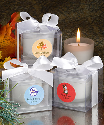 <em>Fashioncraft's Personalized Expressions  Collection</em> candle favors