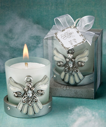 <em>Regal Favor  Collection</em> angel themed candle holders