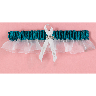 2012 Jade Blue Prom Garter
