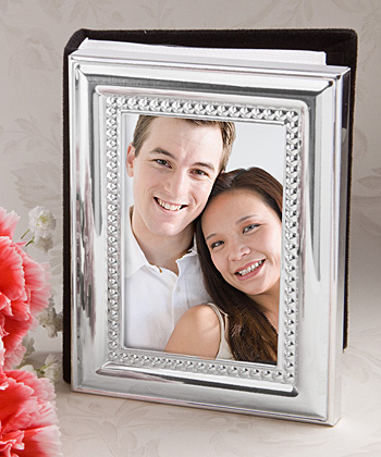 Silver metal  frame  design photo album