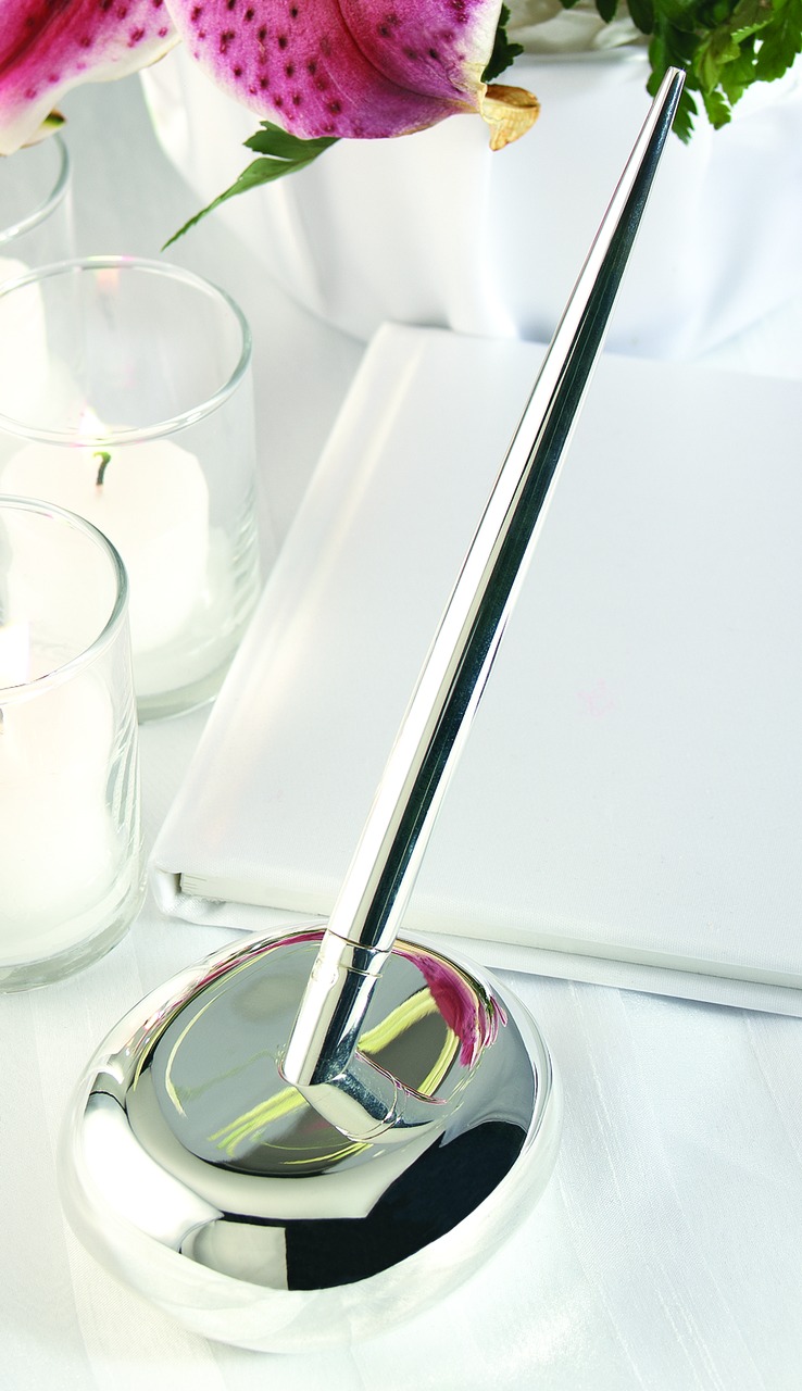 Silver Contemporary Bubble Pen Set