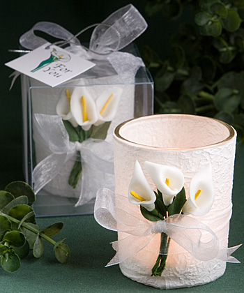 Stunning  calla lily design candle favors
