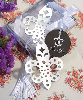 <em>Book  Lovers Collection</em> Fleur di Lis bookmark favors