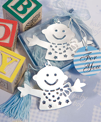 Baby Design Bookmark Favors - Blue