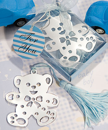 Lovable Teddy Bear Design Bookmarks - Blue