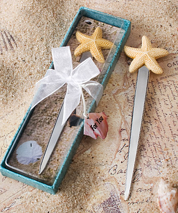 Starfish design letter opener favors
