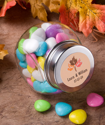 Personalized Glass Jar - Fall Themed