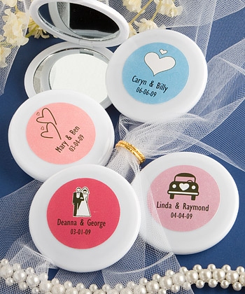 Personalized Expressions Collection Mirror Compact Favors - Love Themm