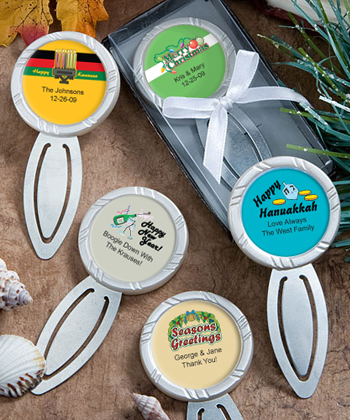 <em>Personalized Expressions Collection</em> bookmark  favors - Holiday Themed