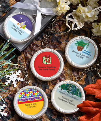 <em>Personalized Expressions Collection</em> key  ring favors - Holiday