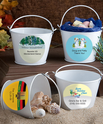 <em>Personalized Expressions  Collection</em> pail favors - Holiday