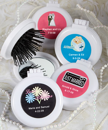 <em>Personalized Expressions Collection</em> brush/mirror  compact favors