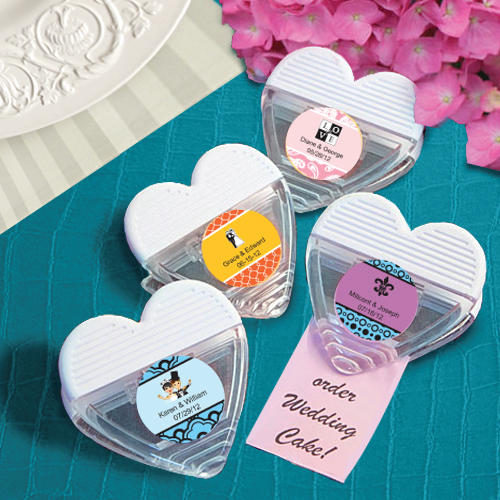 <em>Personalized Expressions Collection</em> heart shaped memo clip favors